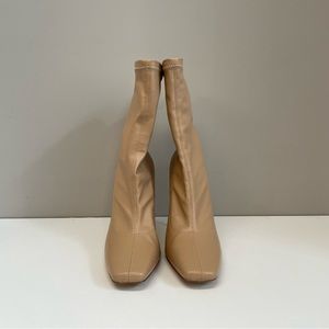 Nude Square Toed Booties